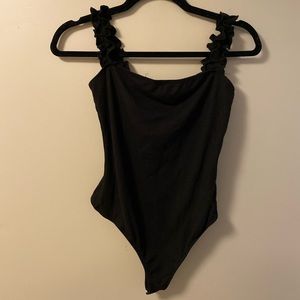 Ruffle Strap Bodysuit Size Large